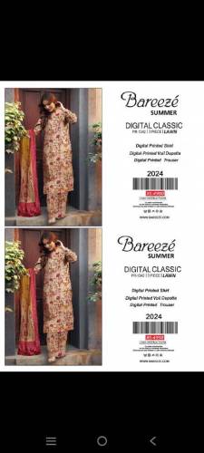 bareeze allover 3 pec lawn 💯 original 