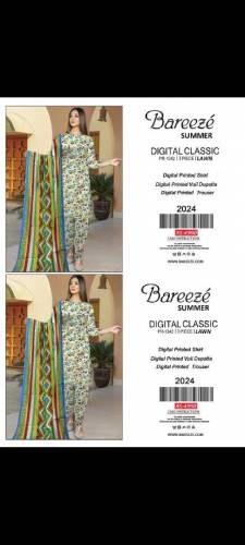 bareeze allover 3 pec lawn 💯 original 