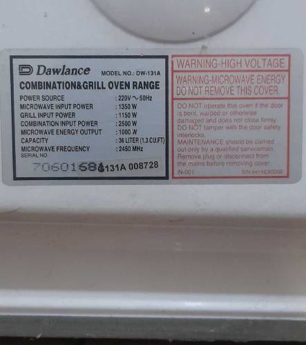 Dawlance King Size Microwave Urgent Sell
