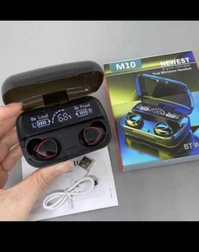 m-10 earbuds wireless advance payment 450 rupees new box pack 