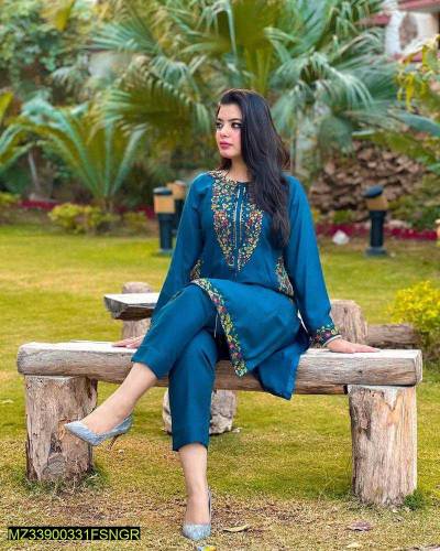 •  Gender: Women•  Fabric: Linen•  Pattern: Embroidered• 