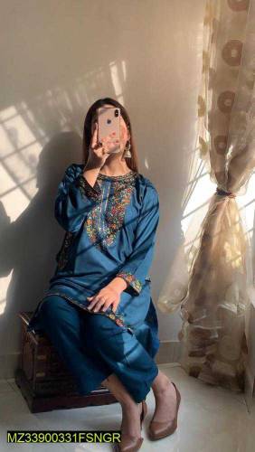 •  Gender: Women•  Fabric: Linen•  Pattern: Embroidered• 