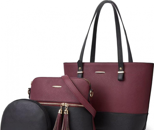 3 PCs women leather bag