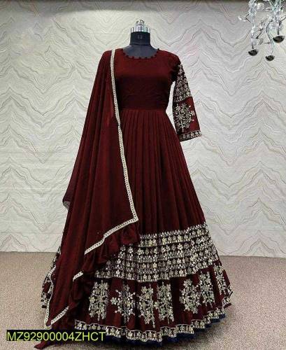 •  Fabric: Silk•  Embroidered•  Shirt: Chest: 20 Inches, Length:50 inc
