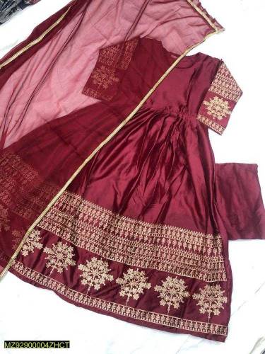 •  Fabric: Silk•  Embroidered•  Shirt: Chest: 20 Inches, Length:50 inc