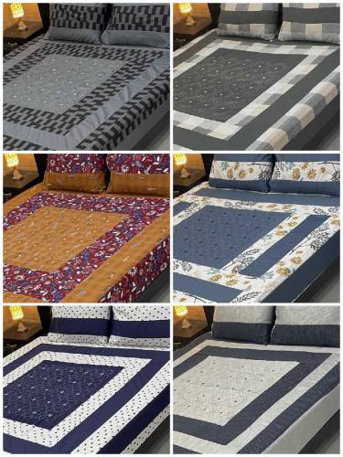 Cotton Sattan Double Bedsheet