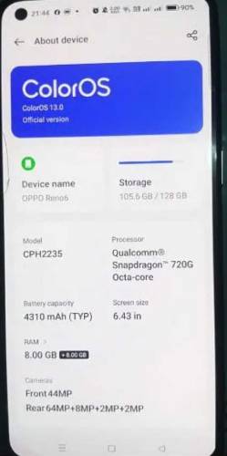 Oppo Reno 6 8/128