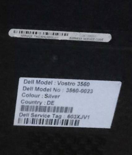dell laptop model no 3560-0023