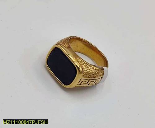 Graphic Geing Ring Real Stone 
