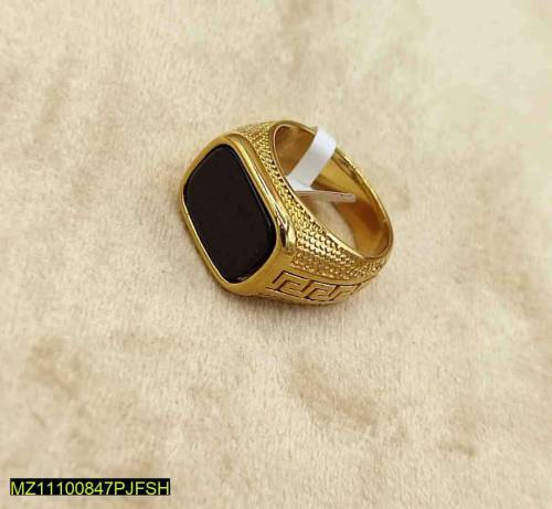 Graphic Geing Ring Real Stone 