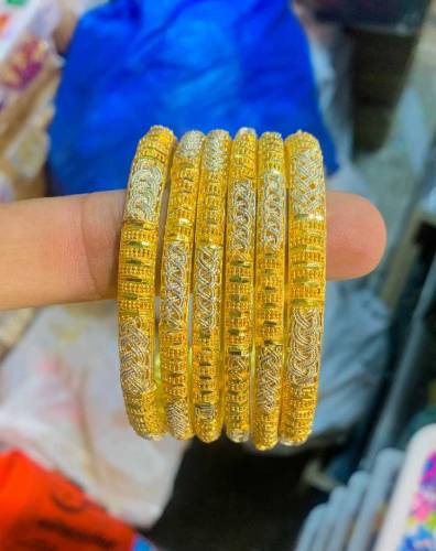 Gold plated bangles