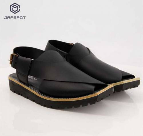 Jaf Spot - signature Peshawari chappal black