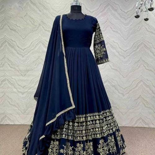 stitched embroided silk maxi 