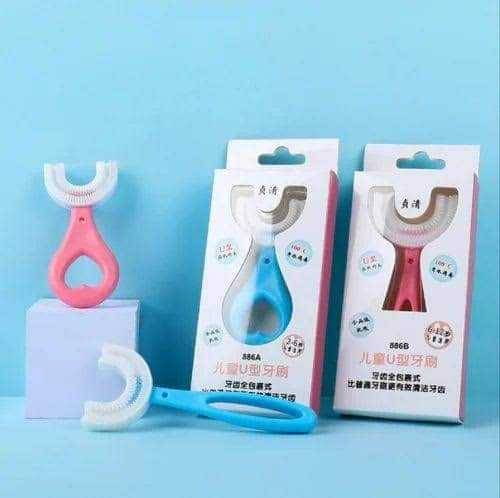 silicone baby U shaped 360 toothbrush 