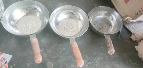pure silver frying pan, And silver single handle wok also available
