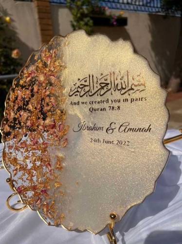 Resin nikah platte