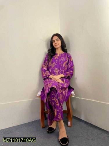 •  Fabric: Linen•  Product Type: Suit•  Pattern: Leaf Printed•  Availa