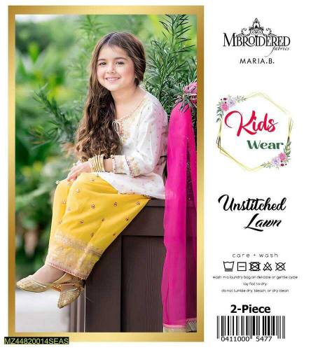 Girl lown embroidered shirt and Trouser suit 