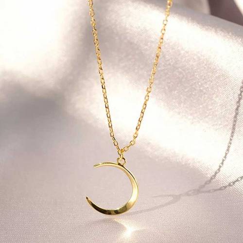 Moon Shape Pendants Available in Golden and Silver colors