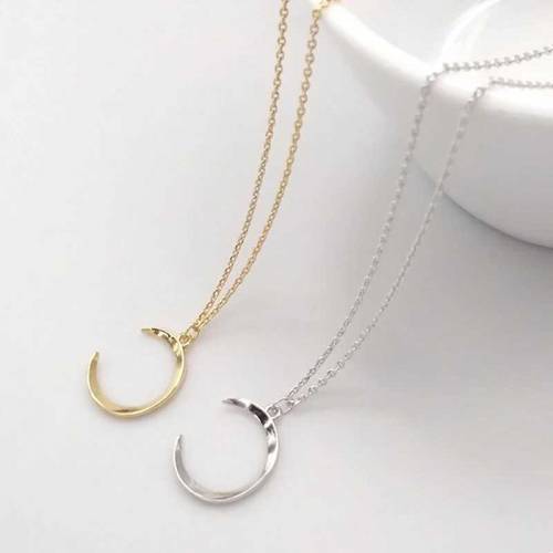 Moon Shape Pendants Available in Golden and Silver colors