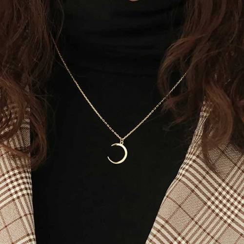 Moon Shape Pendants Available in Golden and Silver colors