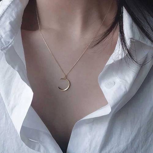 Moon Shape Pendants Available in Golden and Silver colors