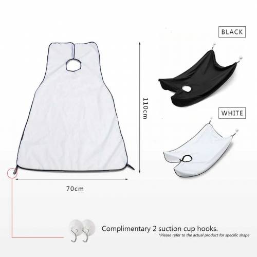 Men beard shaving apron white in color 