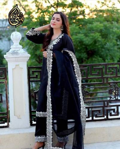 Heavy embroidered Mirror work  3 pc