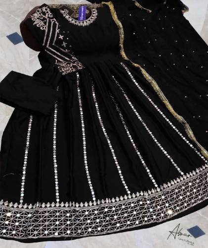Heavy embroidered Mirror work  3 pc