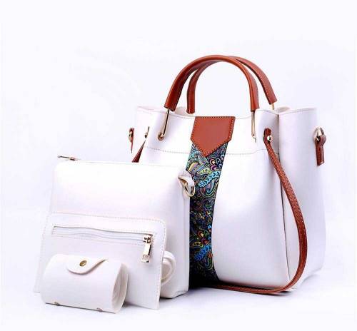 4 PCs Women's Beautiful PU Leather Shoulder Bag 