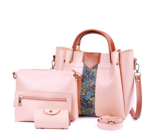 4 PCs Women's Beautiful PU Leather Shoulder Bag 