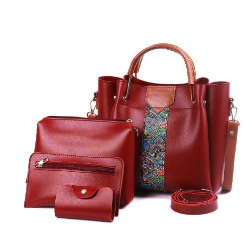 4 PCs Women's Beautiful PU Leather Shoulder Bag 