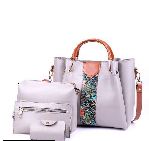 4 PCs Women's Beautiful PU Leather Shoulder Bag 