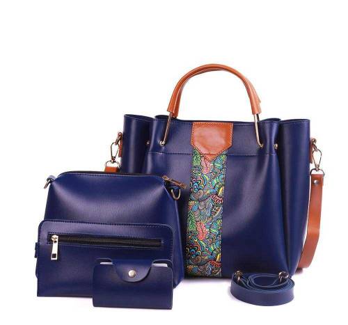 4 PCs Women's Beautiful PU Leather Shoulder Bag 