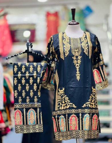2 PCs Women's Stitched Linen Printed Suit.    BEST Quality 