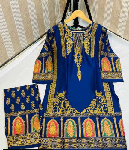 2 PCs Women's Stitched Linen Printed Suit.    BEST Quality 