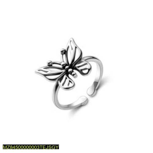 butterfly adjustable  silver Rings for girl