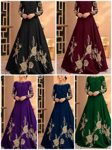 Heavy Embroidery Neck Line ,Sleeves & Bottom Maxi