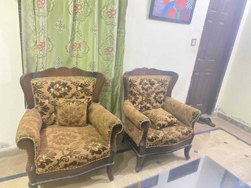 Old Wood Sofa Set