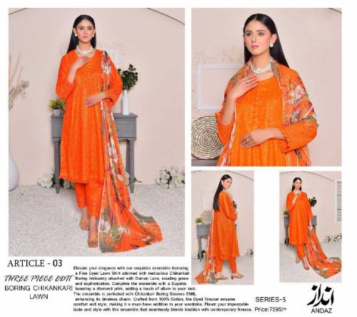fabric lawn chickenkari work emboridred 3 piece unstitched suite