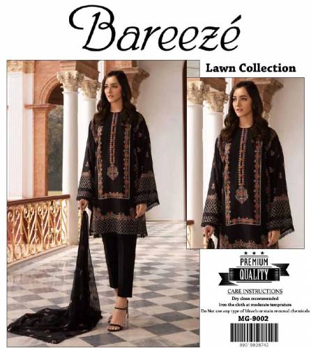 fabric lawn 3 piece emboridred unstitched suite
