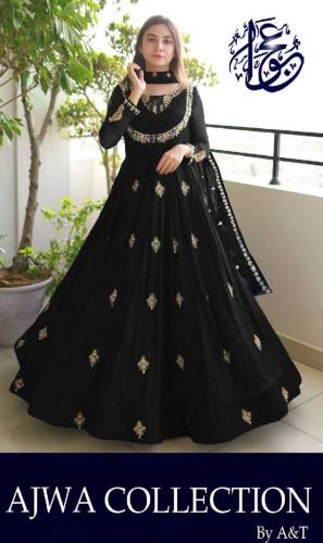 fabric chiffon 3 piece emboridred stitched maxi