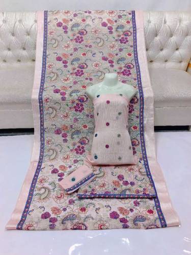 fabric chiffon 2 piece emboridred unstitched suite
