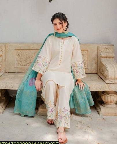 fabric lawn emboridred unstitched suite
