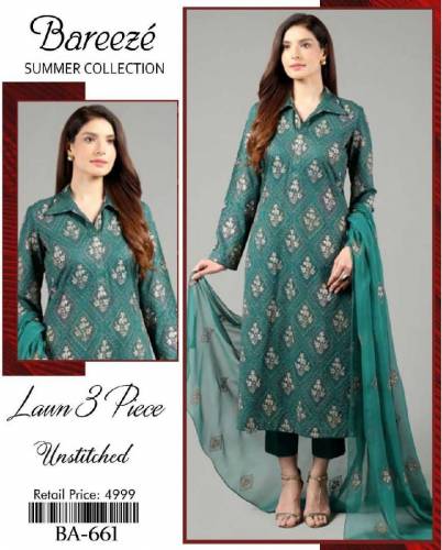 fabric lawn 3 piece emboridred unstitched suite