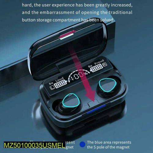 M10 digital display case Air pods black