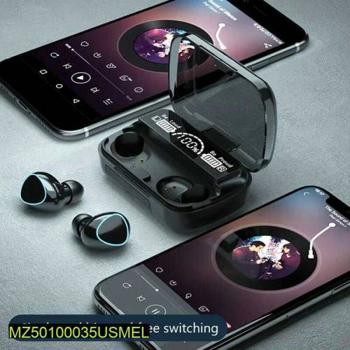 M10 digital display case Air pods black