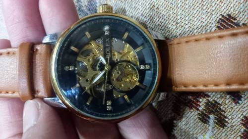 rolex golden electric hand watch ⌚ 