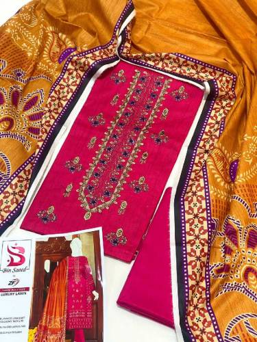 Bin Saeed Luxury Embroidered 3pc Collection