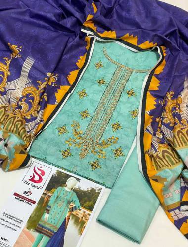 Bin Saeed Luxury Embroidered 3pc Collection
